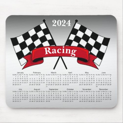 Racing Flags 2024 Calendar Mousepad