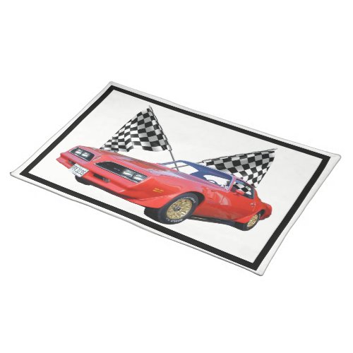 Racing Flags and Hot Rod Cloth Placemat