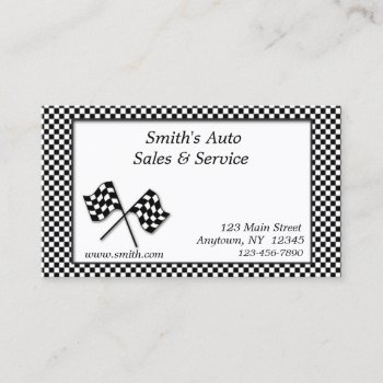 Racing Flags Business Card by StarStock at Zazzle