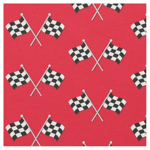 Racing Flags Cute Red Fabric