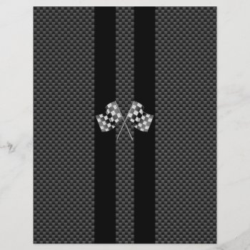 Racing Flags On Stripes Carbon Fiber Like Style by AmericanStyle at Zazzle