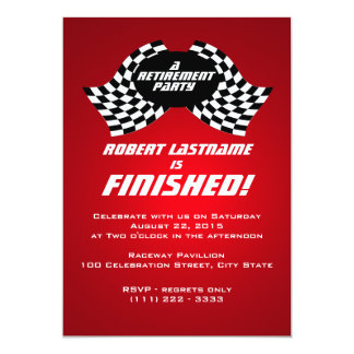 Racing Flags Retirement Party Red Card