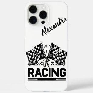 Racing flags wave proudly at the finish iPhone 16 pro max case