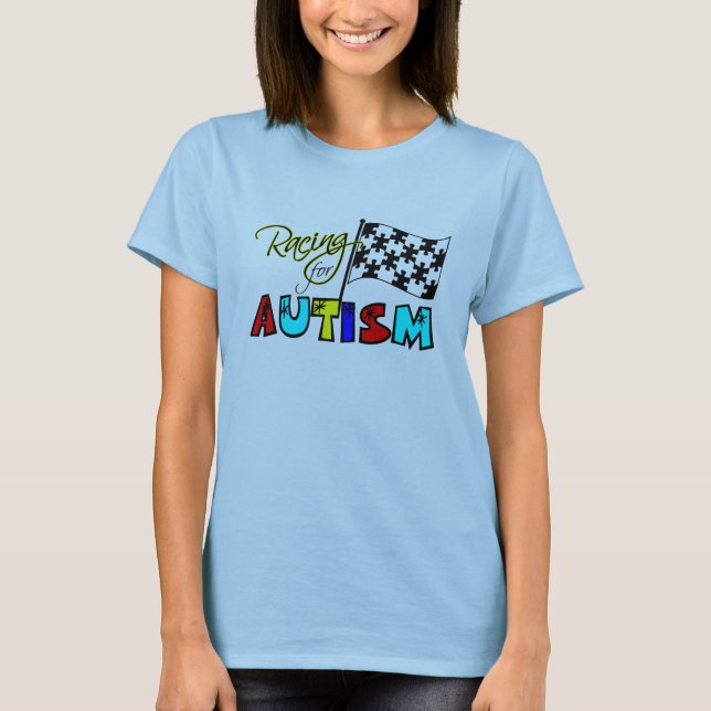Racing for Autism Ladies Tee (Front)