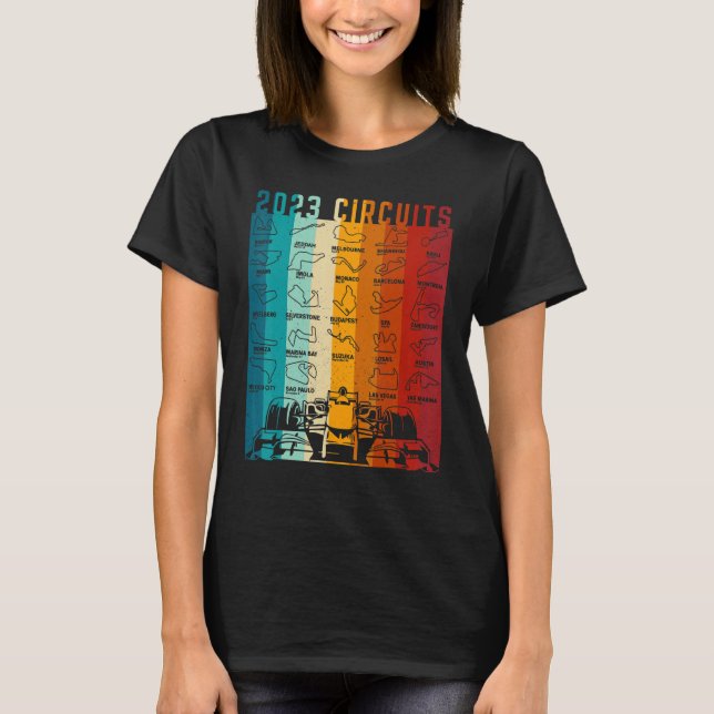 Racing Formula Track Circuit Car Fan Race  2023 T-Shirt (Front)