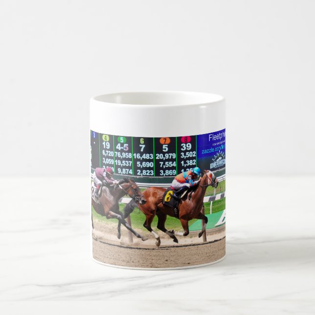 Racing from Beautiful Belmont Park Coffee Mug (Center)