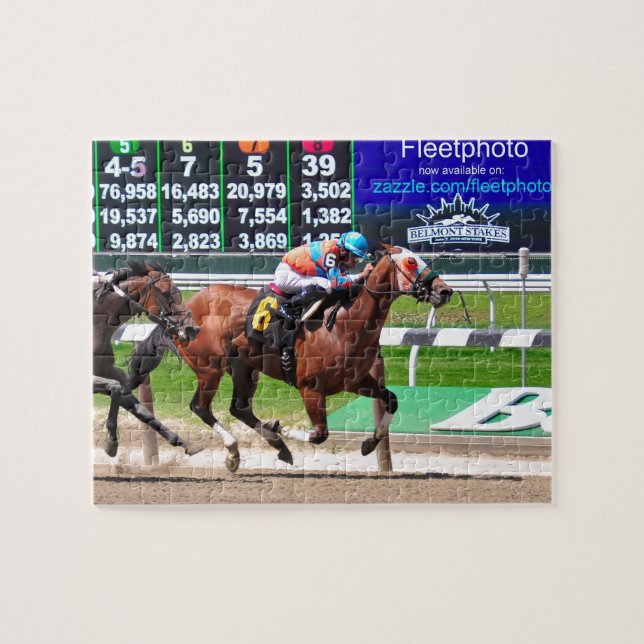 Racing from Beautiful Belmont Park Jigsaw Puzzle (Horizontal)