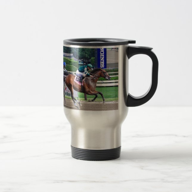 Racing from Saratoga Travel Mug (Right)