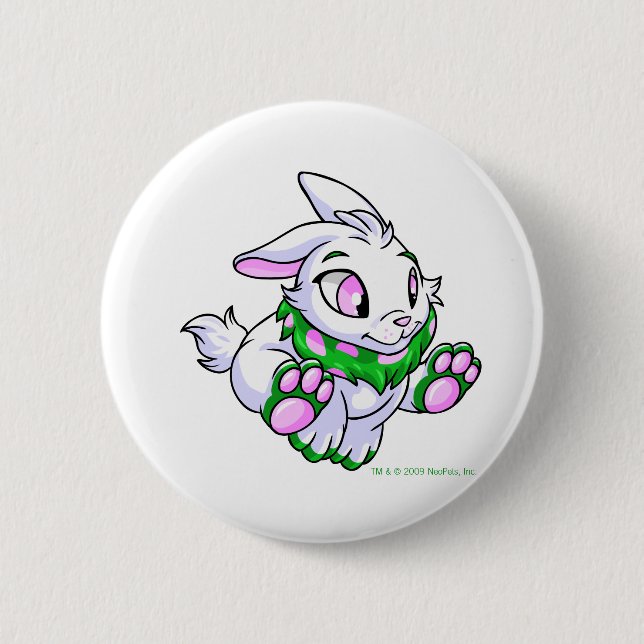 Racing green Cybunny Pinback Button (Front)