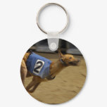 Racing Greyhound Keychain