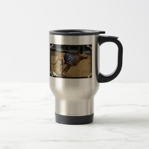 Racing Greyhound Stainless Steel Travel Mug