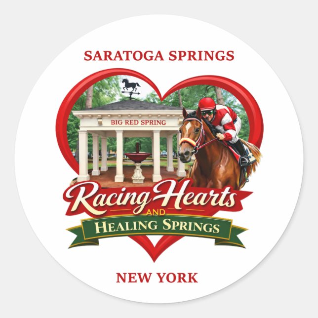 Racing Heart and Healing Springs - Sticker (Front)
