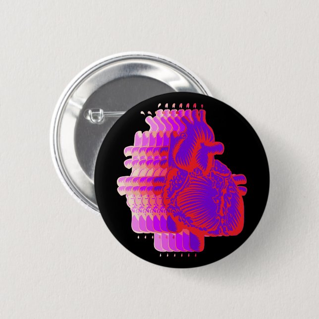 Racing heart button (Front & Back)