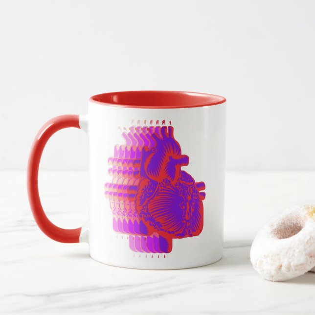 Racing heart mug (With Donut)