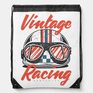 Racing Helmet Drawstring Bag