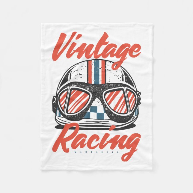 Racing Helmet Fleece Blanket (Front)