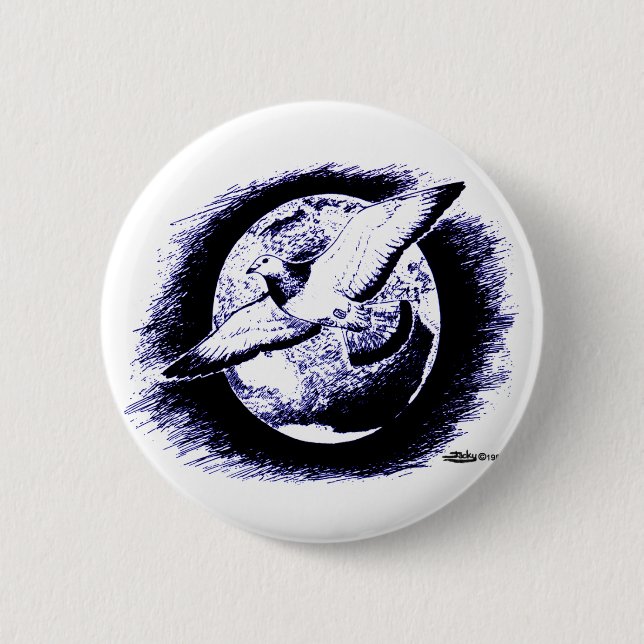 Racing Homer:  A World Sport Pinback Button (Front)