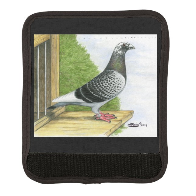 Racing Homer On the Landing Board Luggage Handle Wrap (Front)