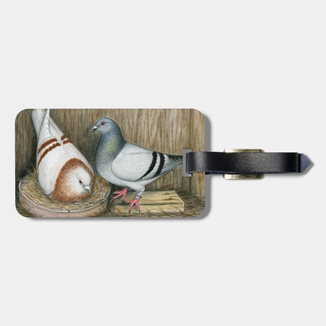 Racing Homers Home Life Luggage Tag (Back Horizontal)