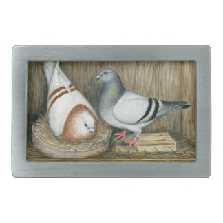 Racing Homers Home Life Rectangular Belt Buckle