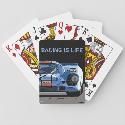 RACING IS LIFE POKER CARDS