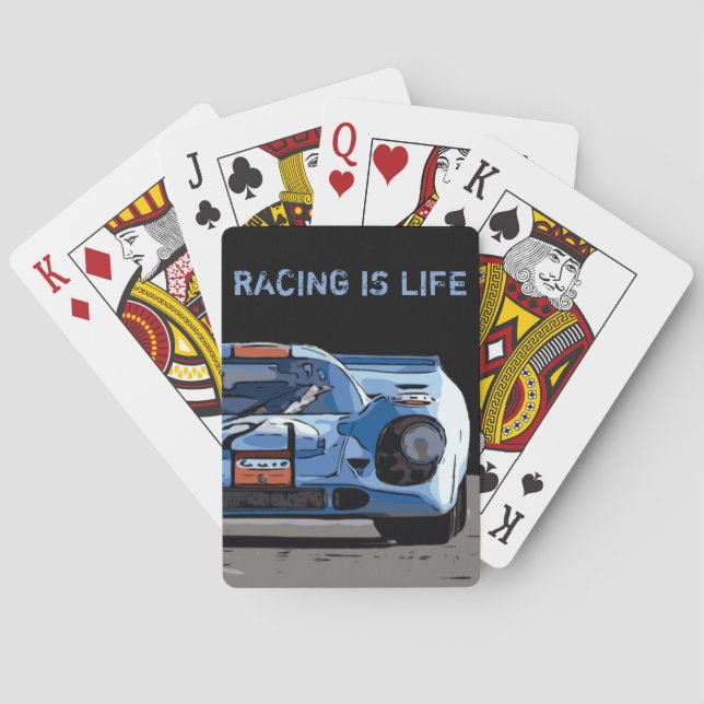 RACING IS LIFE POKER CARDS (Back)