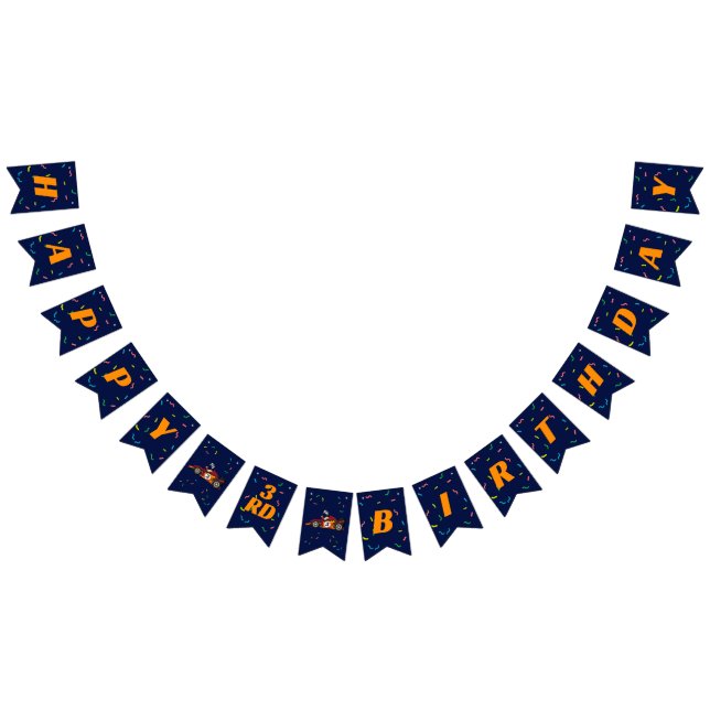 Racing Kid's Birthday Race Car Theme Bunting Flags (All)