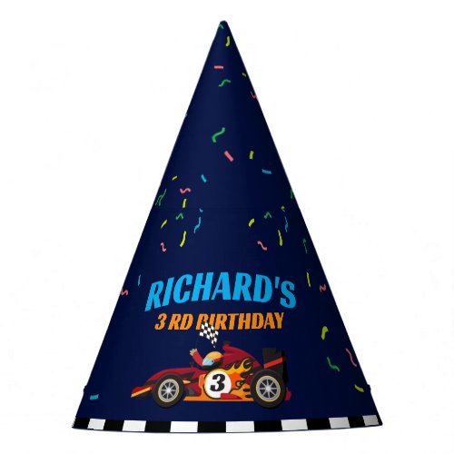 Racing Kids Birthday Race Car Theme Party Hat