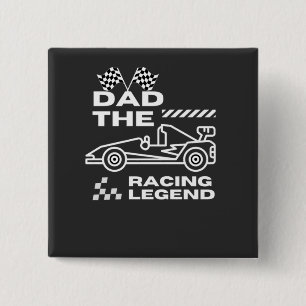 Racing Legend Dad Fathers Day Button