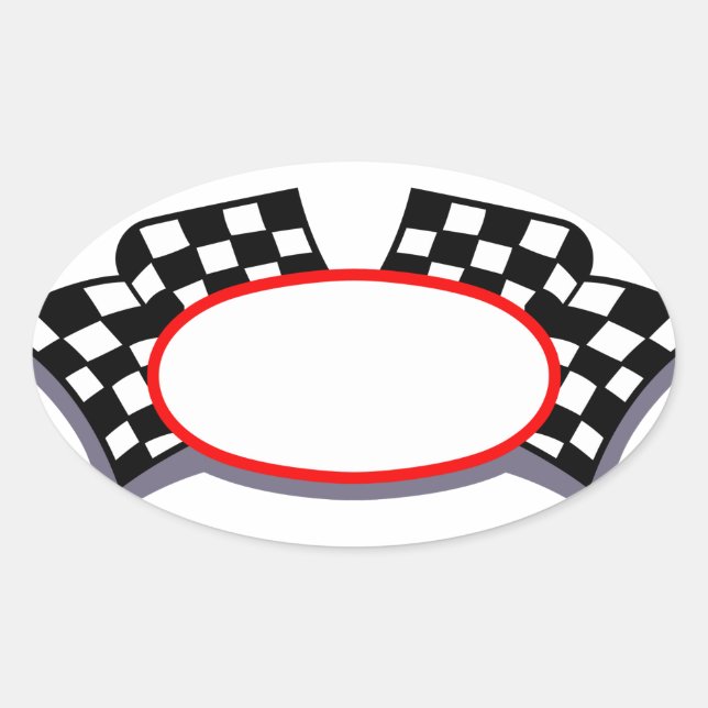 Racing Logo Oval Sticker (Front)