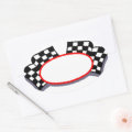 Racing Logo Oval Sticker | Zazzle