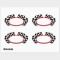 Racing Logo Oval Sticker | Zazzle