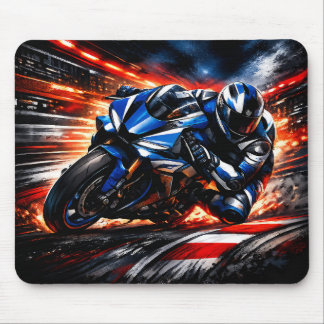 Racing Motorbike Mouse Pad