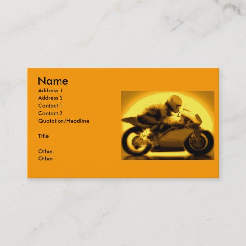 Racing Motorcycle Business Card Template