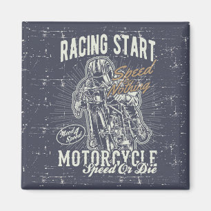 Racing Motorcycle Design Magnet