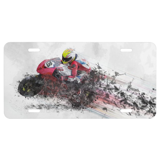 Racing Motorcycle License Plate (Front)