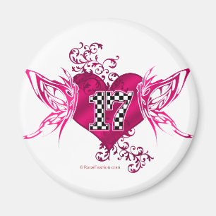 racing number 17 magnet