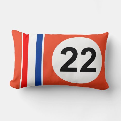 Racing Number 22 Lumbar Pillow