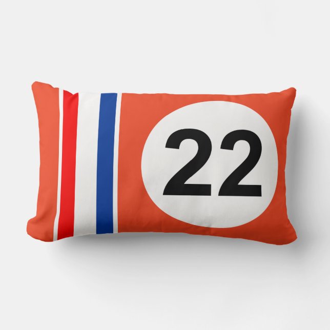 Racing Number 22 Lumbar Pillow (Front)