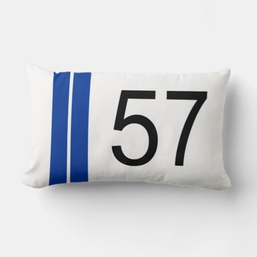 Racing Number 57 Lumbar Pillow