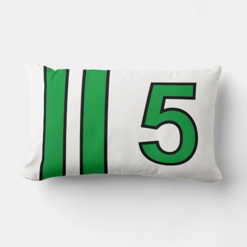 Racing Number 5 Lumbar Pillow