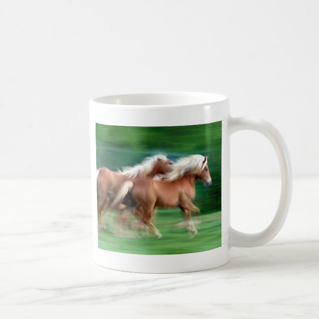 Racing Palomino Horses Ceramic Mug (Right)