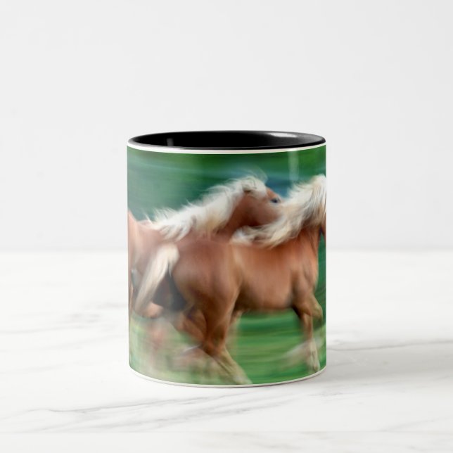 Racing Palomino Horses Coffee Mug (Center)