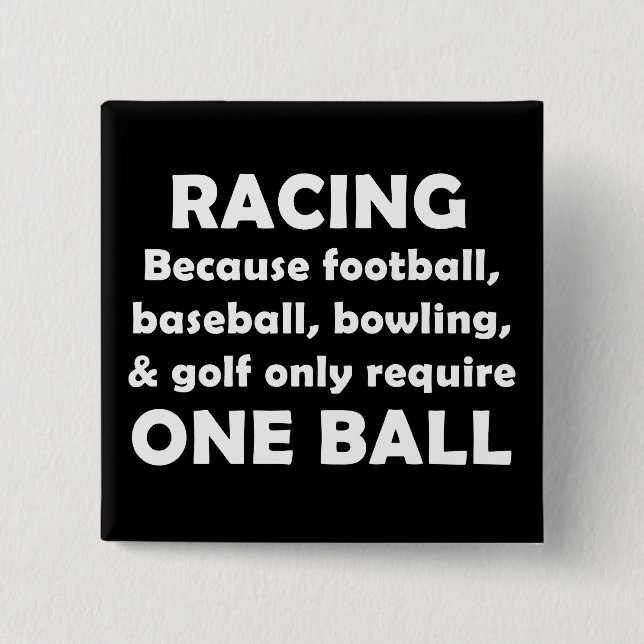 Racing Pinback Button (Front)