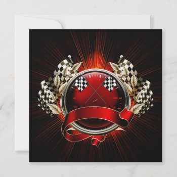Racing Race Car Event Invitation by sharonrhea at Zazzle