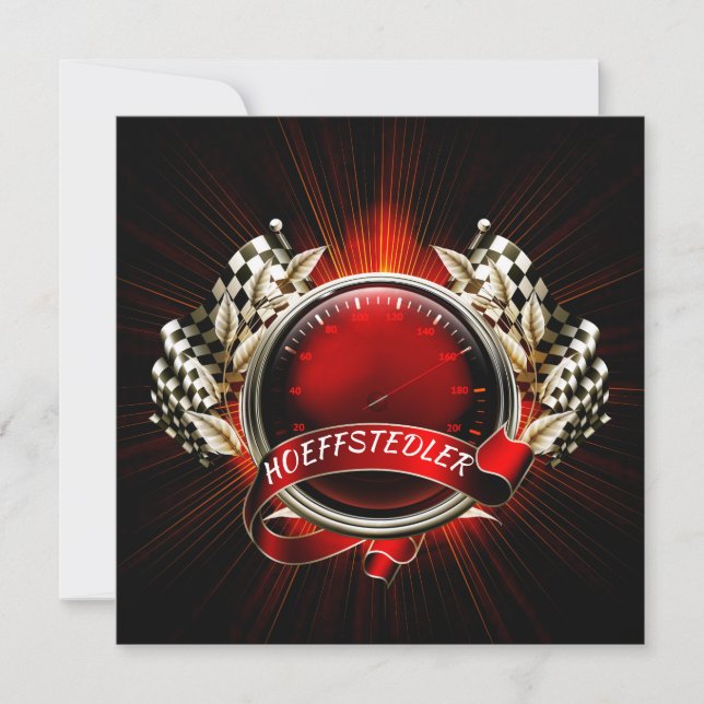 Racing Race Car Event Invitation (Front)