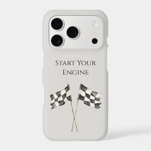 Racing Race Car Flags Iphone Case (Back)