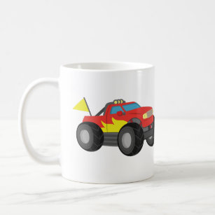 Racing Red Monster Truck, for Racer Boys Coffee Mug