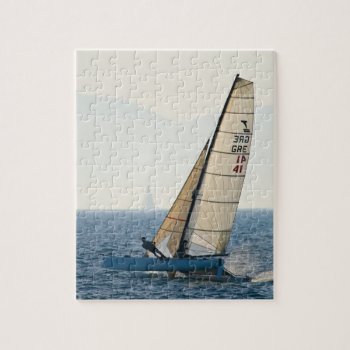 Racing Sailboat Puzzle by SailingWind at Zazzle