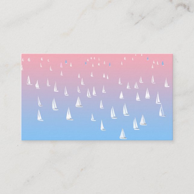 Racing sailboats in the open sea   enclosure card (Front)